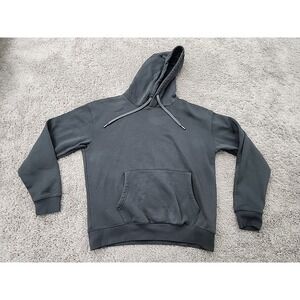 Denim & Flower Pullover Hoodie Mens L Black Drawstring Ricky Singh